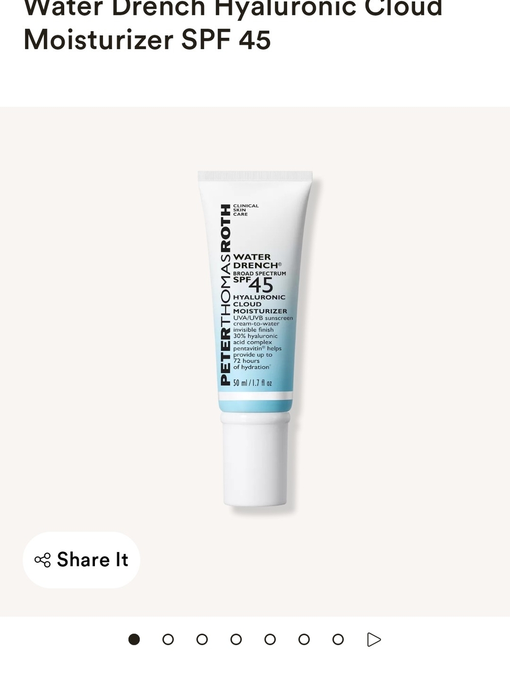 Peter Thomas Roth Water Drench SPF 45 - Invisible FINISH 1.7 FL OZ